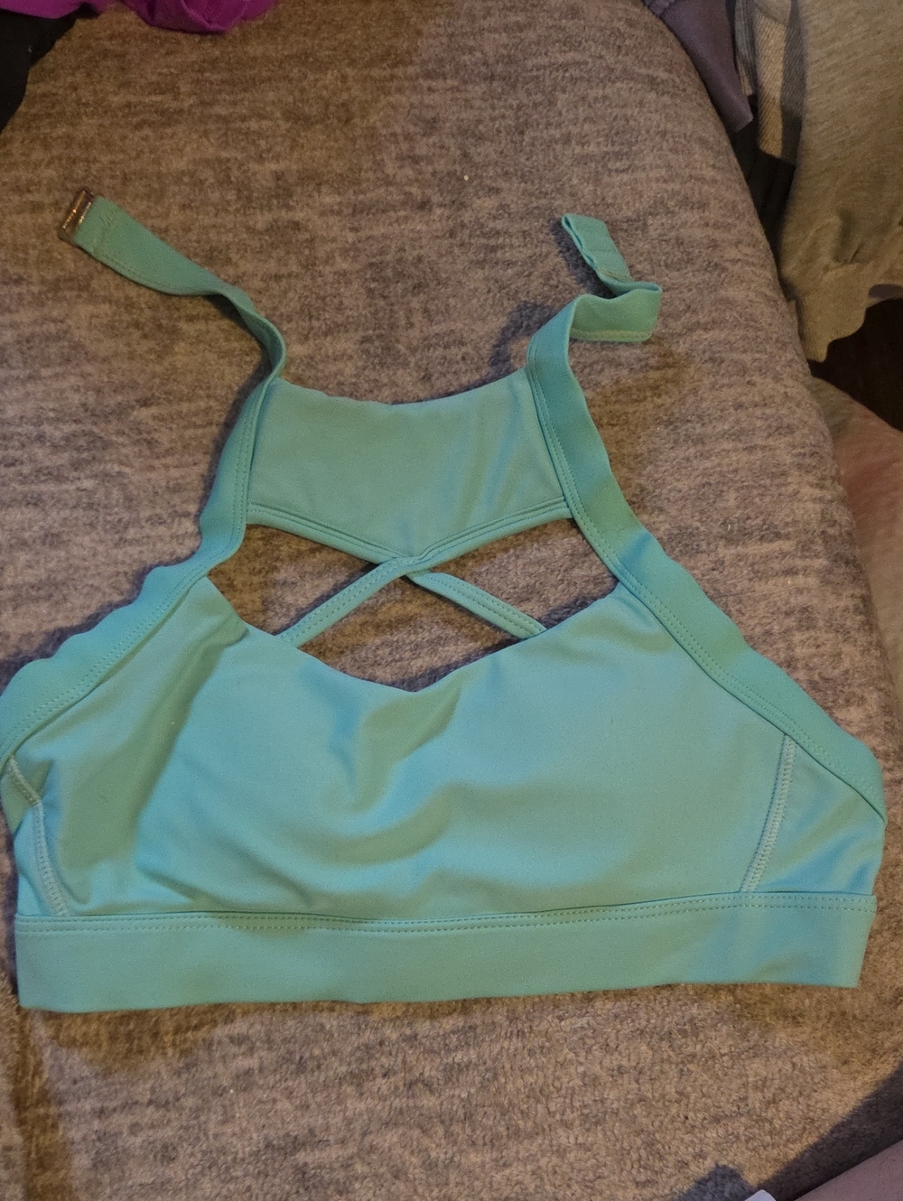 The Chestee x Barbella The Kandace Bimini Teal Sports Bra - Size S